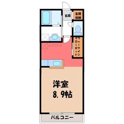 雀宮駅 徒歩43分 3階の物件間取画像